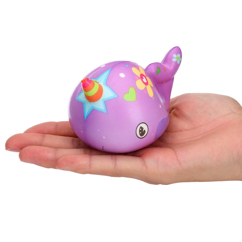 PP Радуга Нарвал игрушка-давилка Kawaii Нарвал медленно поднимающийся крем ароматизированные игрушки для снятия стресса подарки для детей A517 - Цвет: PP