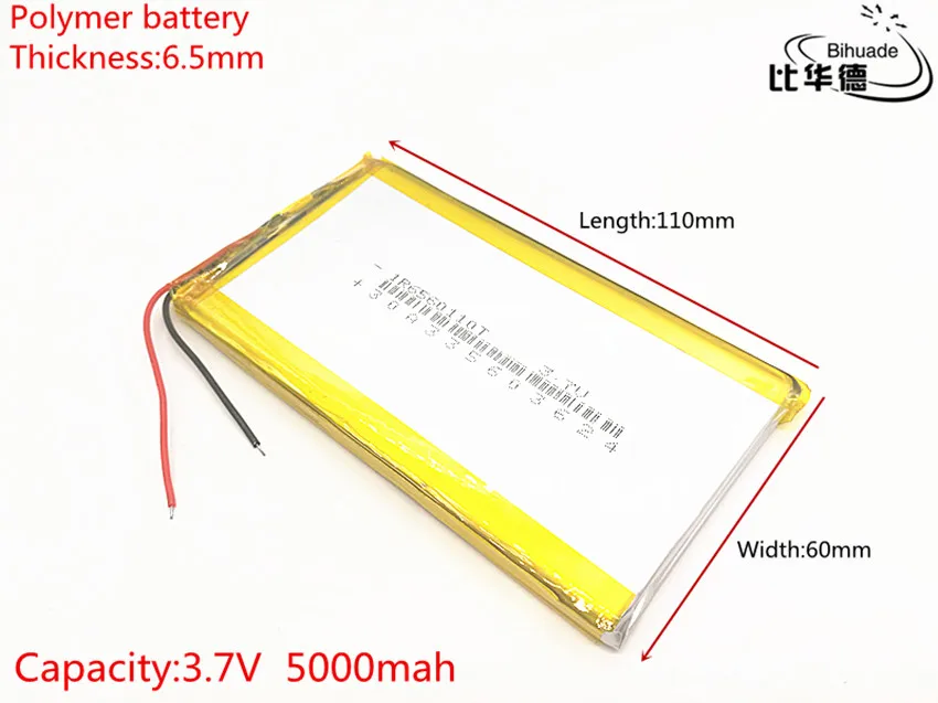 3 7 V 5000 mAh 6560110 полимерная перезаряжаемая литиевая батарея для GPS планшетного