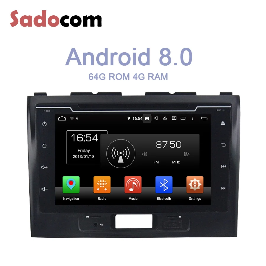 Автомобильный DVD-плеер IPS Android 8 0 Восьмиядерный 4 Гб + 64 ГБ для SUZUKI Wagon R 2016 2017 2018 GPS
