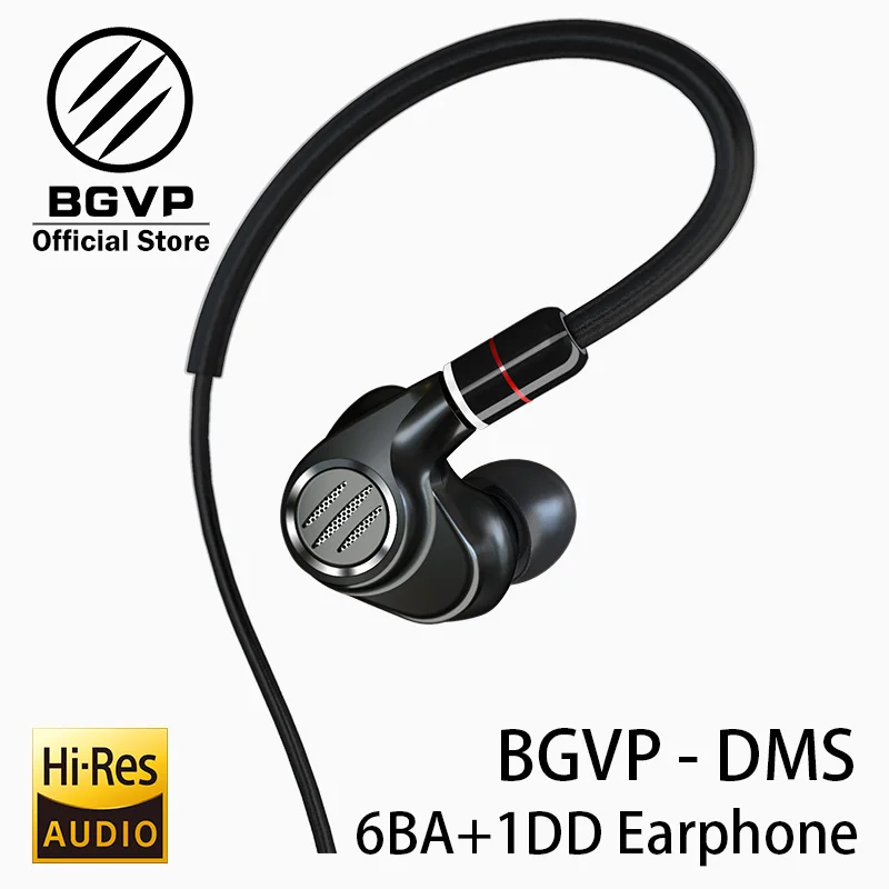 BGVP DMS HIFI гибридные наушники в ухо Мониторы новые 6BA сбалансированные арматурные драйвер Высокое разрешение MMCX