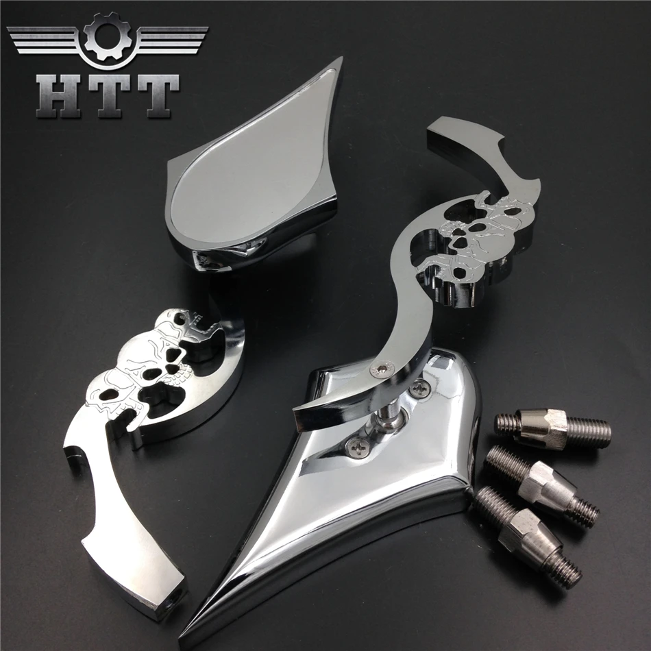 Послепродажное хромированное зеркало с лезвием черепа на заказ подходит для Suzuki