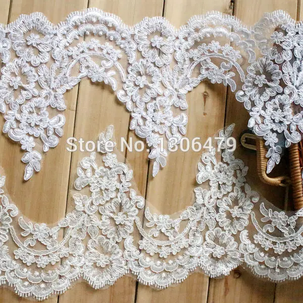 

3Yards/lot Border Lace fabric Wedding Dress Accessories Lace Trim 20cm RS1210