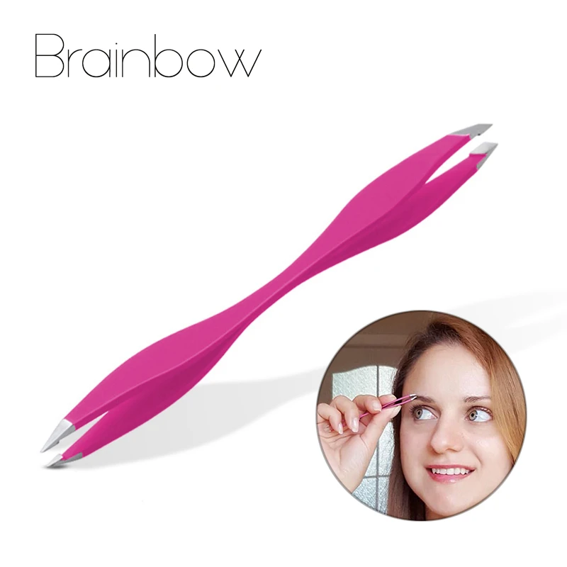 Brainbow 1 шт. Пинцет Роза принадлежности для макияжа с двойными концами пинцет для бровей антистатическое наращивание ресниц Pincet для Maquiagem