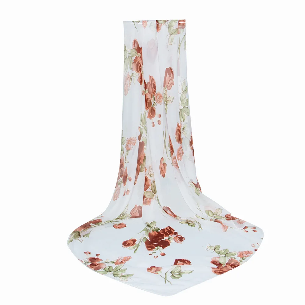 Дизайнерский брендовый женский шарф модные шелковые шарфы с цветочным принтом