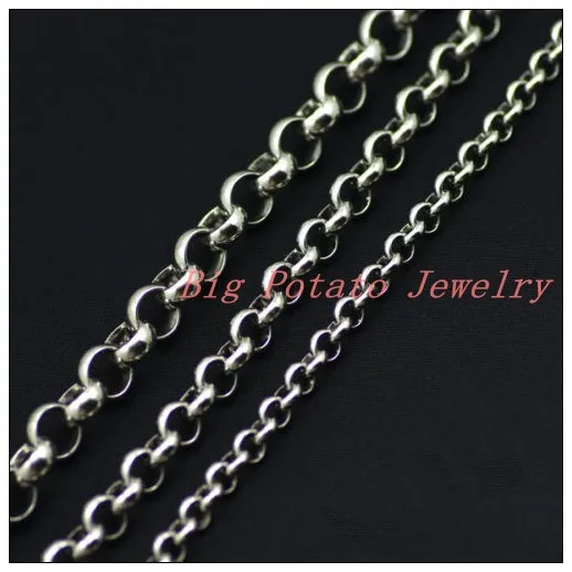 5/6/9mm New Charming 316L Stainless Steel Silver Color Rolo Chain Mens Womens Necklace Fashion Jewelry Never Fade | Украшения и