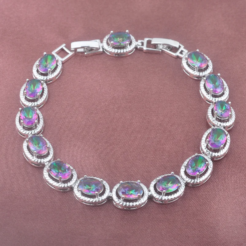 Новинка 2020 хит продаж радуга кубический цирконий серебряный цвет ювелирное