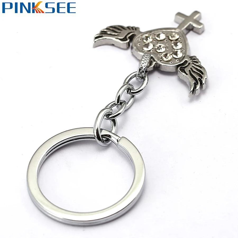 Мини брелок с пистолетом Counter Strike AK47 модный для ключей в форме сердца разных форм