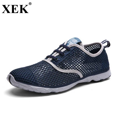 

XEK 2018 New Fashion Breathable Casual Shoes Comfortable Soft Walking Shoes Women Lightweight Outdoor Travel ShoesBig Size JH149