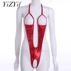 Женское сексуальное нижнее белье, слитный купальник, лакированная кожа, открытый бюст, открытая спина, боди с открытой промежностью, костюмы, ночное белье