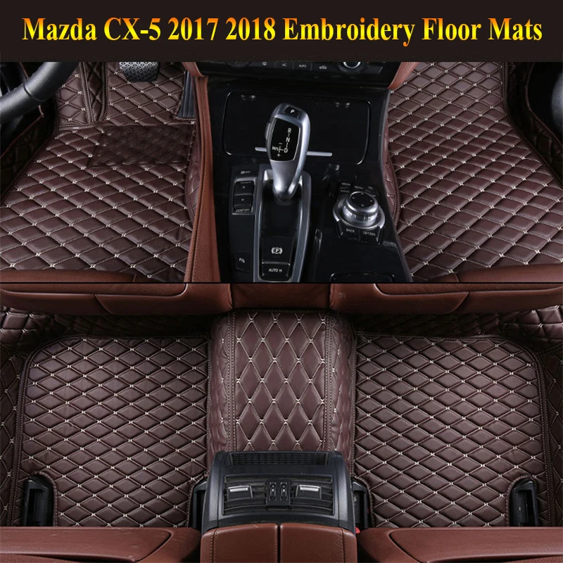 JIOYNG коврики для Mazda CX 5 CX5 2017 2018 ног коврик шаг вышивка кожаные Коврики салона