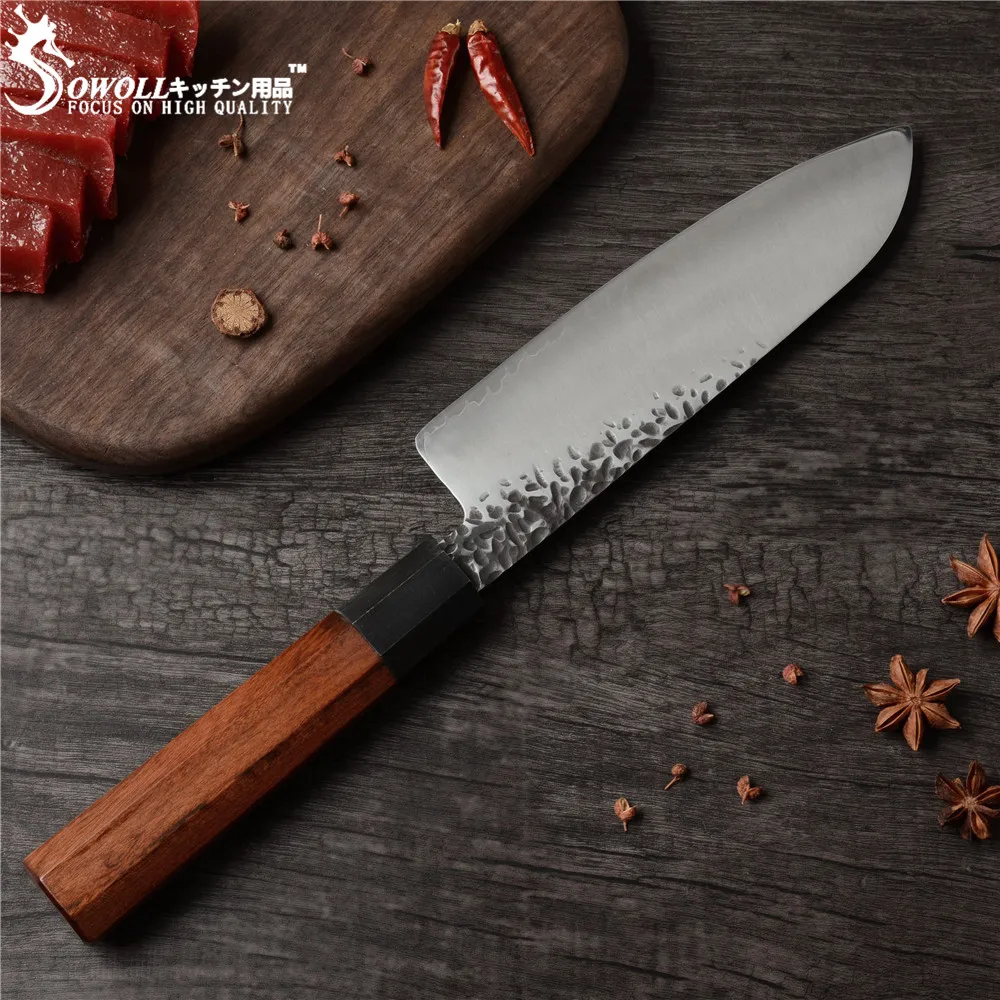 Нож из дамасской стали SOWOLL VG10 ручной работы кованый японский нож лезвие кухонный