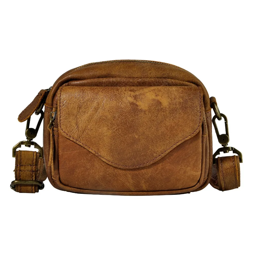 Мужская винтажная сумка мессенджер из натуральной воловьей кожи 6803|waist belt pack|belt
