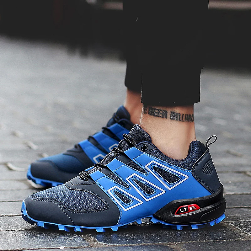 Breathable Shoes Men Lace-up Mesh Sneakers Summer New Casual Shoes Man Plus Size 39-46 Trainers Male Slip-On Outdoor Footwear