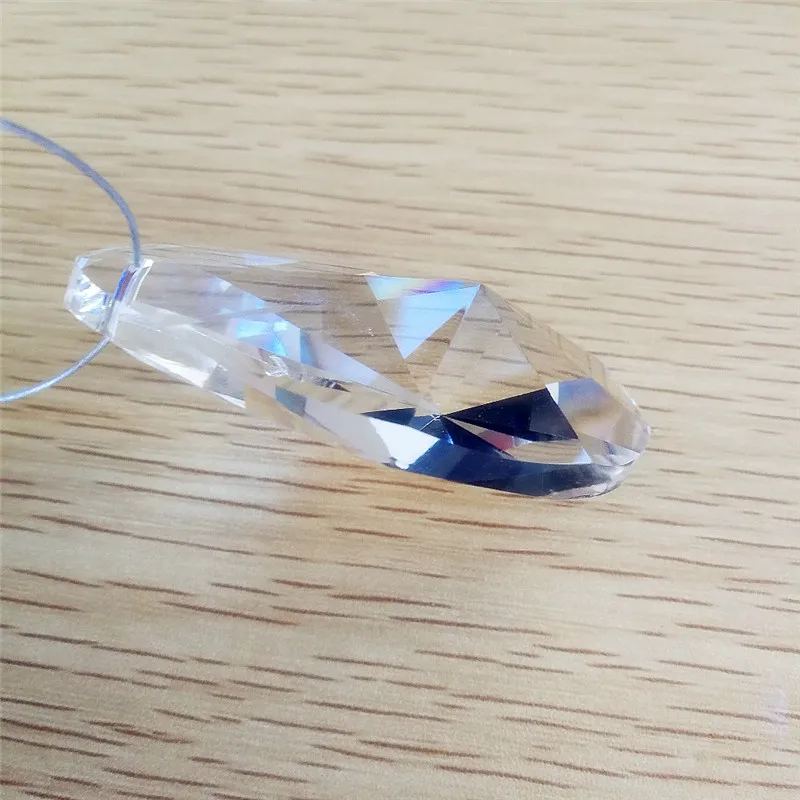 

Clear Color 240pcs/Lot 76mm Pear-Shaped Crystal Prisms Hanging Drop Trimming Pendants Parts Decorative Chandelier Wedding