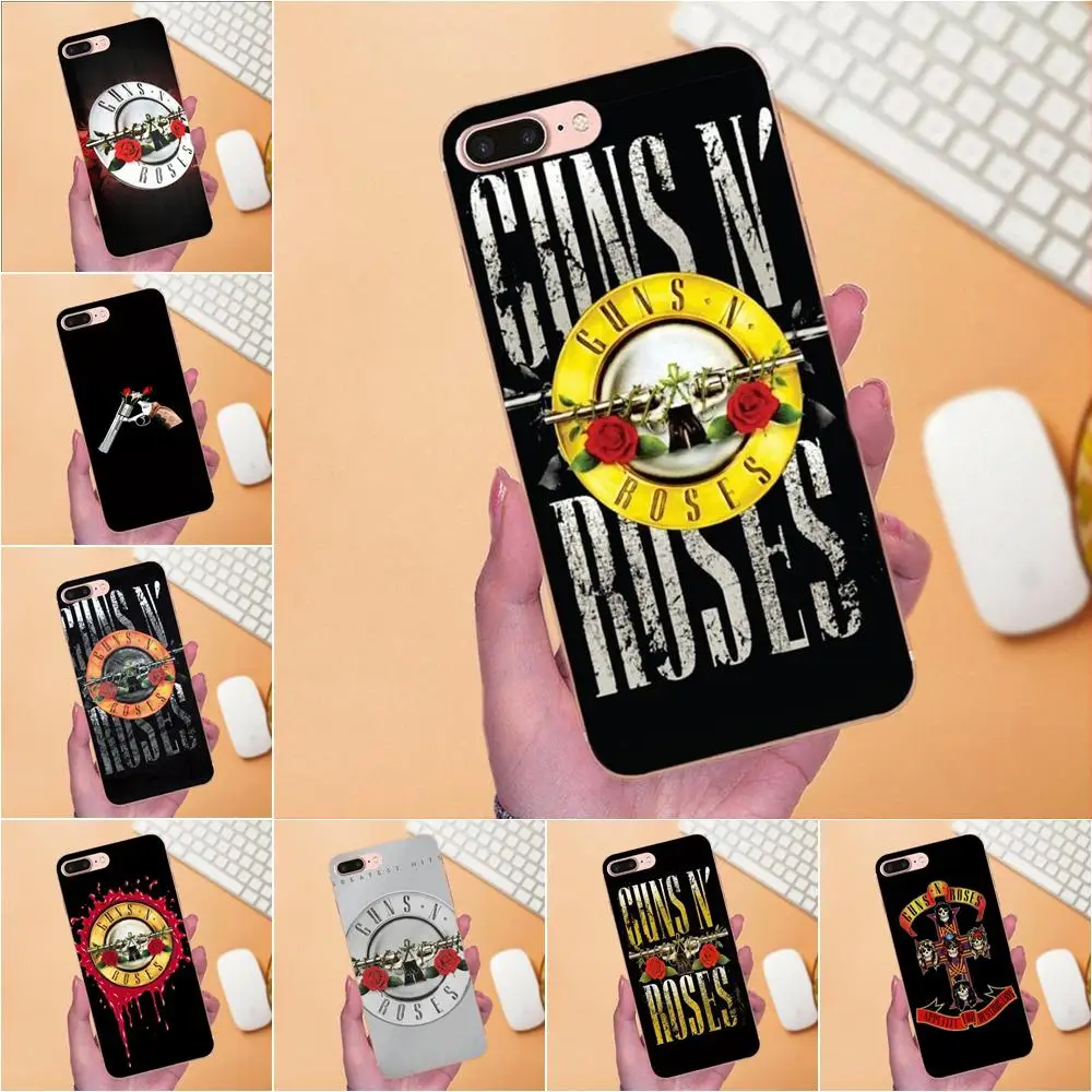 Мягкий Силиконовый ТПУ Прозрачный чехол для мобильного телефона с пистолетами N