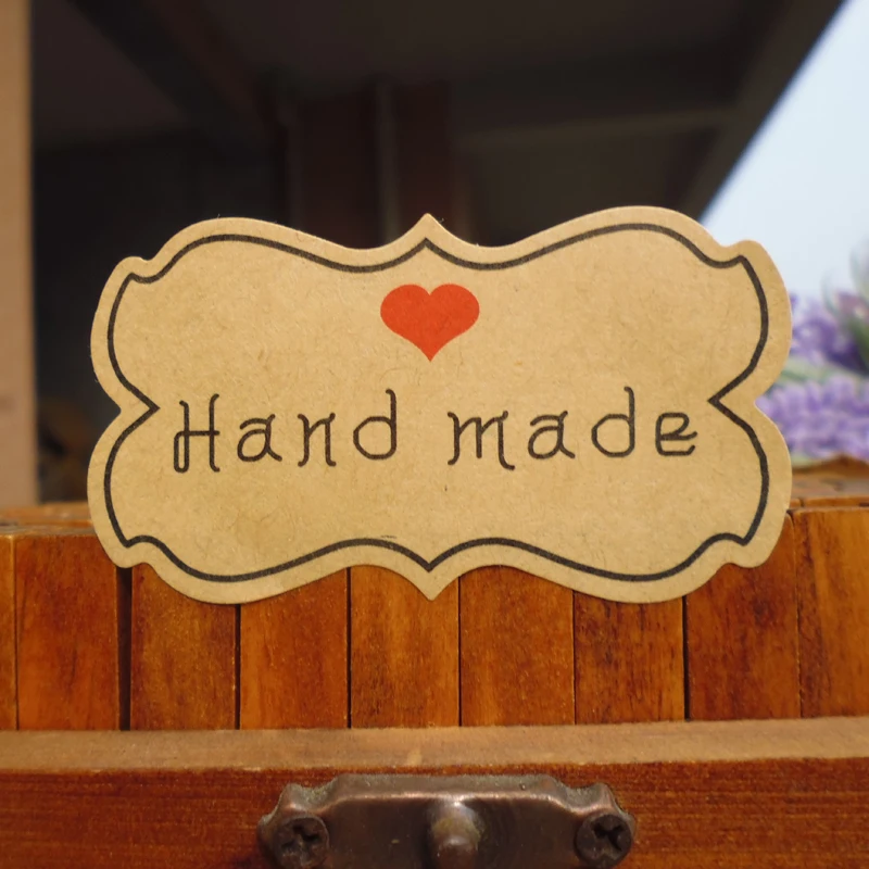 80 шт. большой размер ручная печать стикеры из крафтовой бумаги наклейки в виде