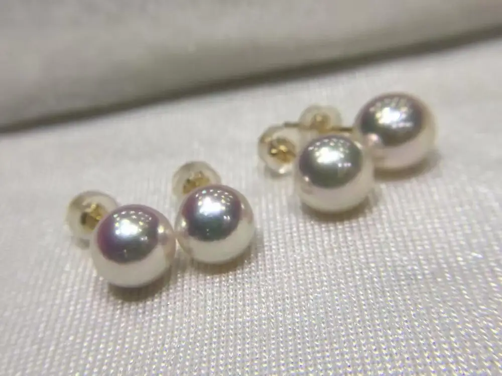 Женские серьги гвоздики из серебра 925 пробы с натуральным жемчугом|pearl stud earrings|stud