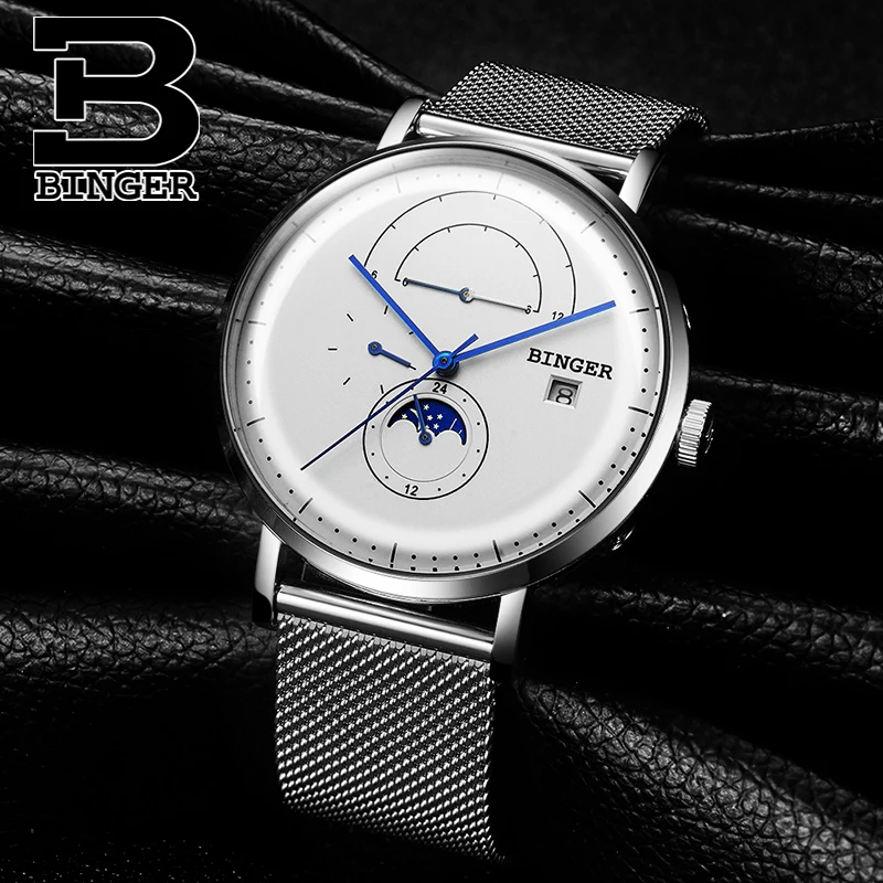

Switzerland BINGER Men Watch Luxury Brand Automatic Mechanical Mens Watches Sapphire Male Japan Movement reloj hombre B8610-5