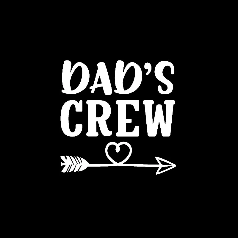 YJZT 15 2 см * DAD'S CREW Heart Arrow виниловая наклейка на автомобиль черный серебристый C10