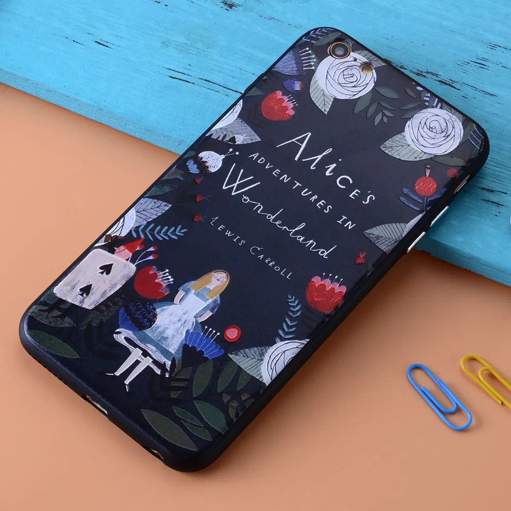 Twitch For iphone 6 6s plus Lovely Cute Cartoon Alice Dream Phone Case Hard Cover Soft Frame for Coque |