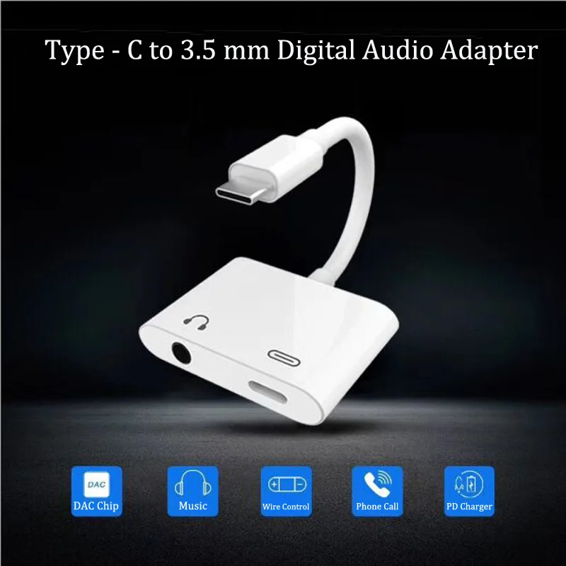 Аудиокабель Type C Aux 2 в 1 зарядное устройство адаптер для Huawei P20 Mate 10 Xiaomi Mi8 Mi6 USB до 3 5