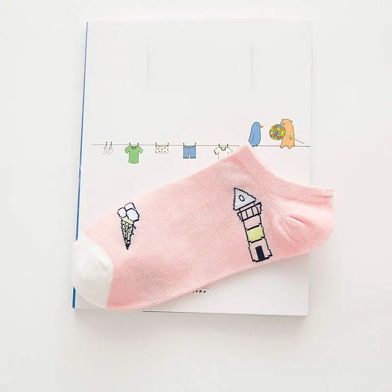 Милые Носки с рисунком из мультфильма карамельных цветов Новинка Повседневные