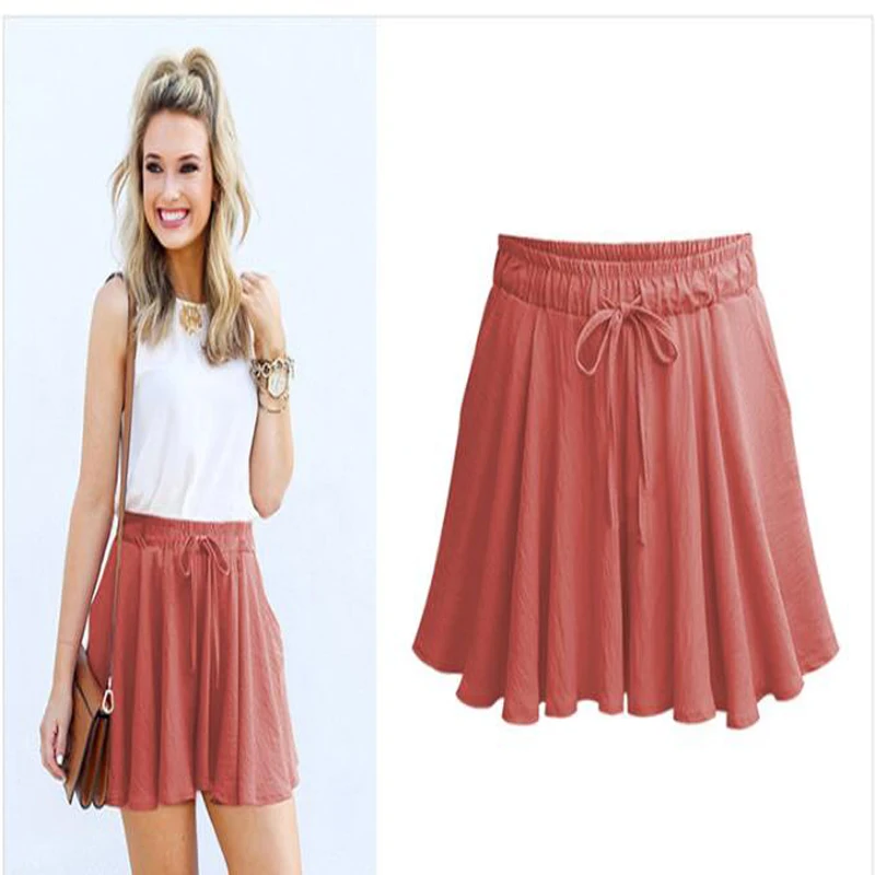 red leg shorts Babbytoro, женские шорты, бермуды, лето, 6XL, 5XL, женские эластичные шорты, широкие шорты, женские, бежевые, черные, красные - Цвет: red leg shorts