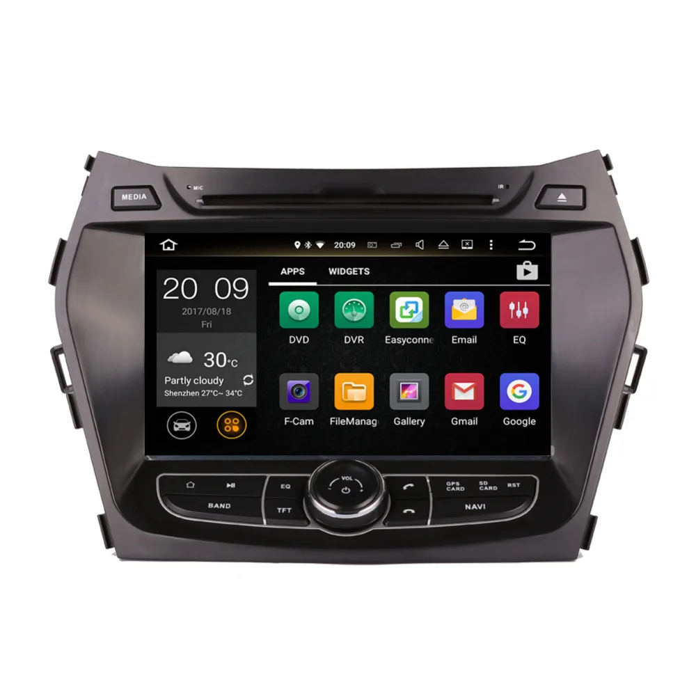 Автомагнитола для Hyundai ix45/Santa Fe 8 0 Android 2013 4 Гб ОЗУ Восьмиядерный процессор GPS