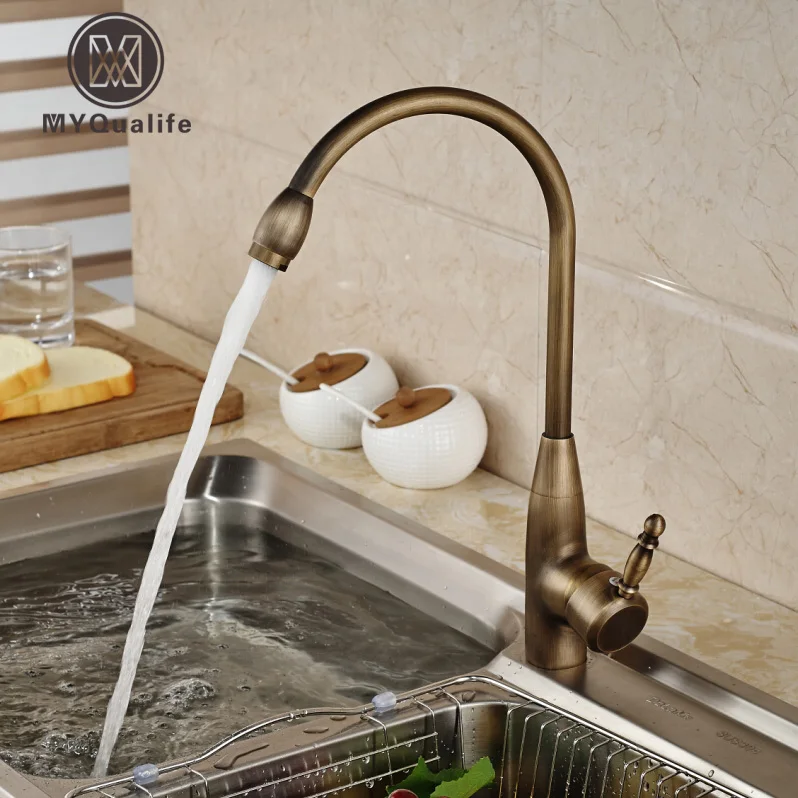 Одной ручкой гусиная Средства ухода за кожей Шеи вращения Кухня раковина кран