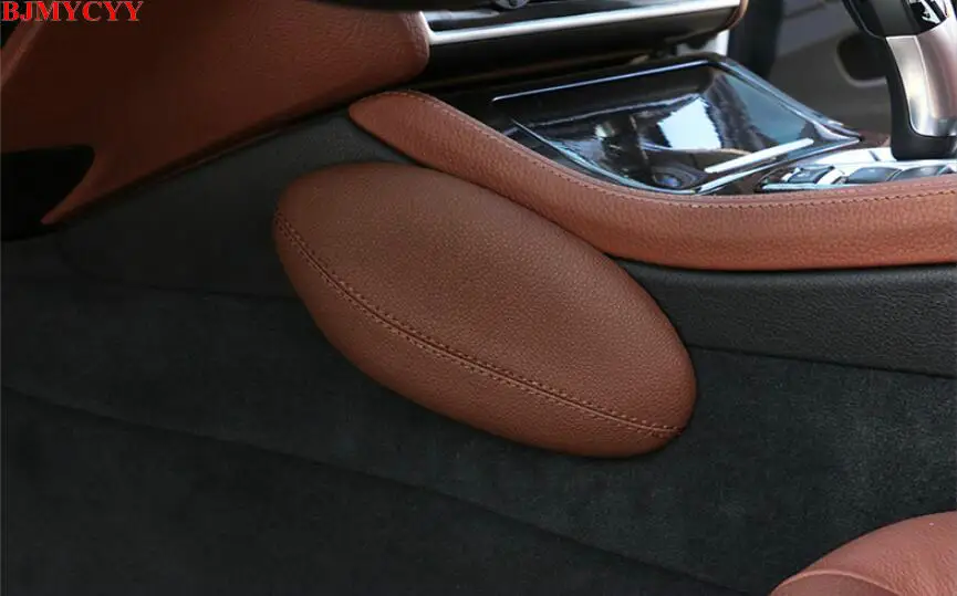 Кожаная подушка для ног BJMYCYY колена аксессуары салона автомобиля BMW E46 E39 E60 E90 E36 F30
