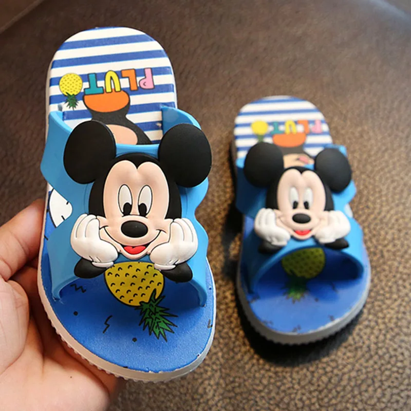 Новые детские тапочки для девочек Disney 2018 детская пляжная обувь Нескользящие