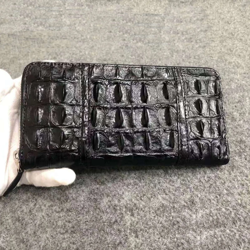 Кошелек из натуральной кожи аллигатора, Модный Роскошный кошелек из натуральной кожи крокодила, Длинный кошелек для мужчин и женщин UBEJ0013