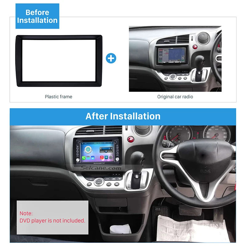Автомобильная стереопанель Seicane 2 Din для 2009 2010 2012 2013 HONDA STREAM Trim Bezel Stereo|radio frame|car radio