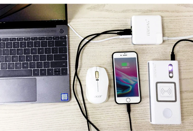 FERISING 60 Вт usb type-C настенное PD зарядное устройство QC3.0 адаптер питания для Apple MacBook/iPhone XS XR/Xiaomi USB-C зарядное устройство