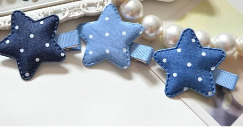 2 шт. детская джинсовая ткань стразы со звездами корона заколка для волос заколки