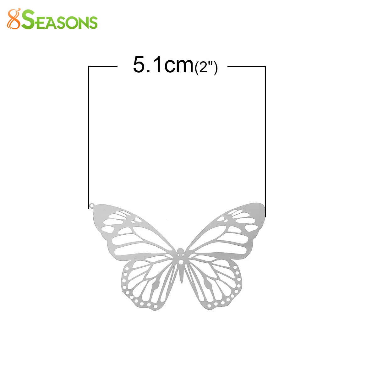 8 сезонов Филигранное тиснение из нержавеющей стали 304 подвески в виде бабочки