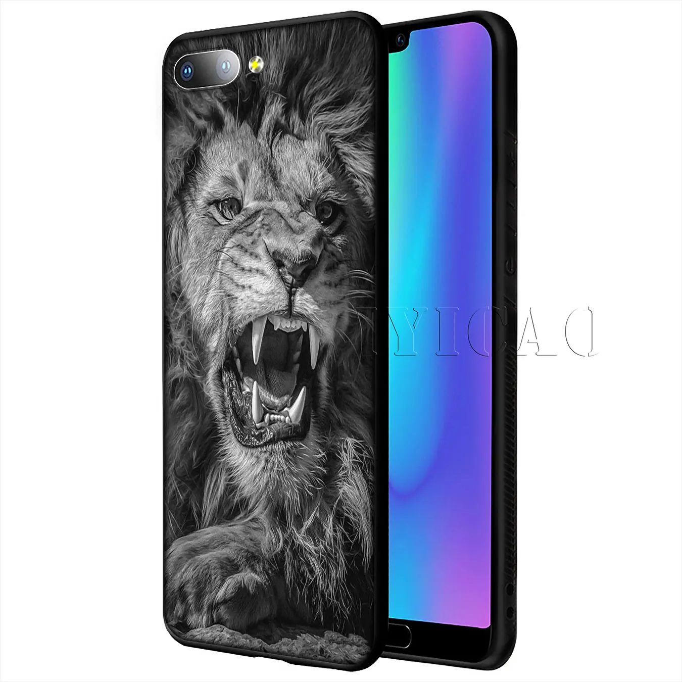 Мягкий силиконовый чехол для телефона IYICAO Tiger The Lion King Huawei Y9 Y7 Y6 Prime 2019 Honor 20 8C 8X 8 9 9X 10