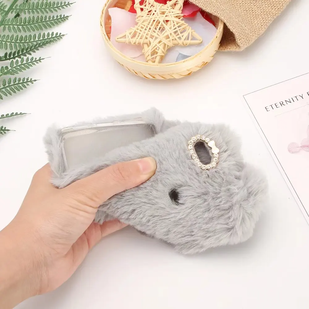 Huawei P10 Plus Case Mate 10 Rabbit Ear Hair Fur Cute Warm Plush Fluffy Back Cover Soft For Lite |