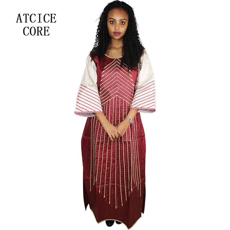 Африканские платья для женщин модный дизайн новое платье с вышивкой в