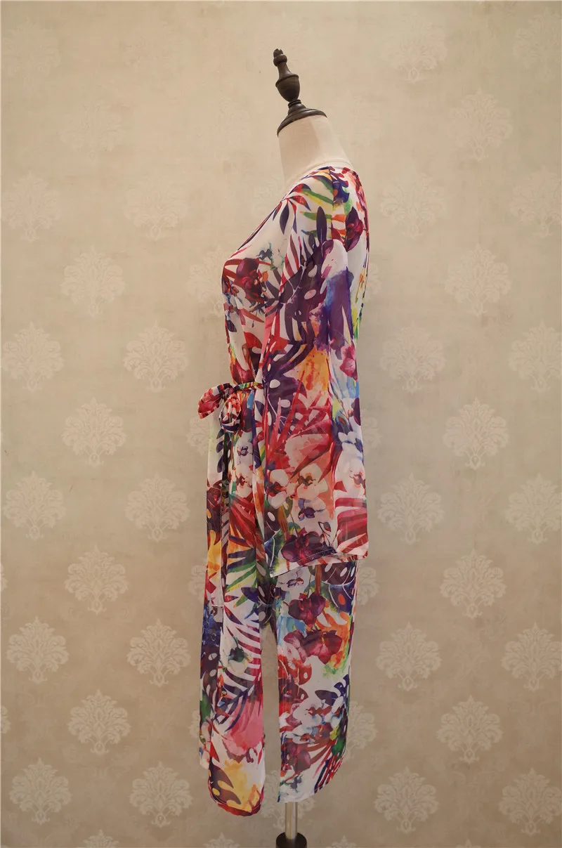 Женское пляжное платье миди Пляжное Платье с тропическим цветочным принтом