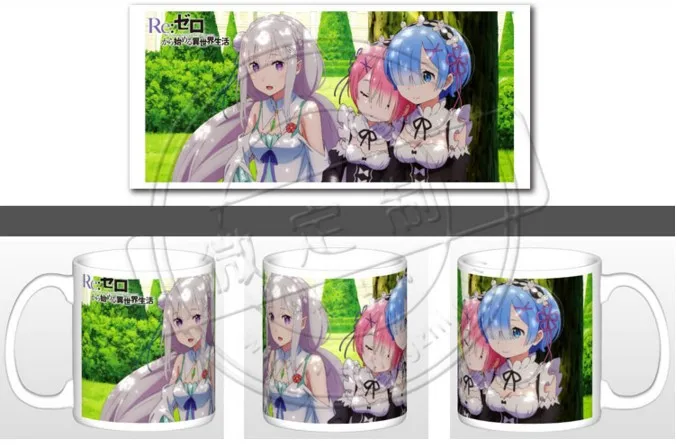 New Re:Life in a different world from zero Ram Amelia Rem Emiria Ceramic Coffee Mug White Color Or Changed Cup | Дом и сад