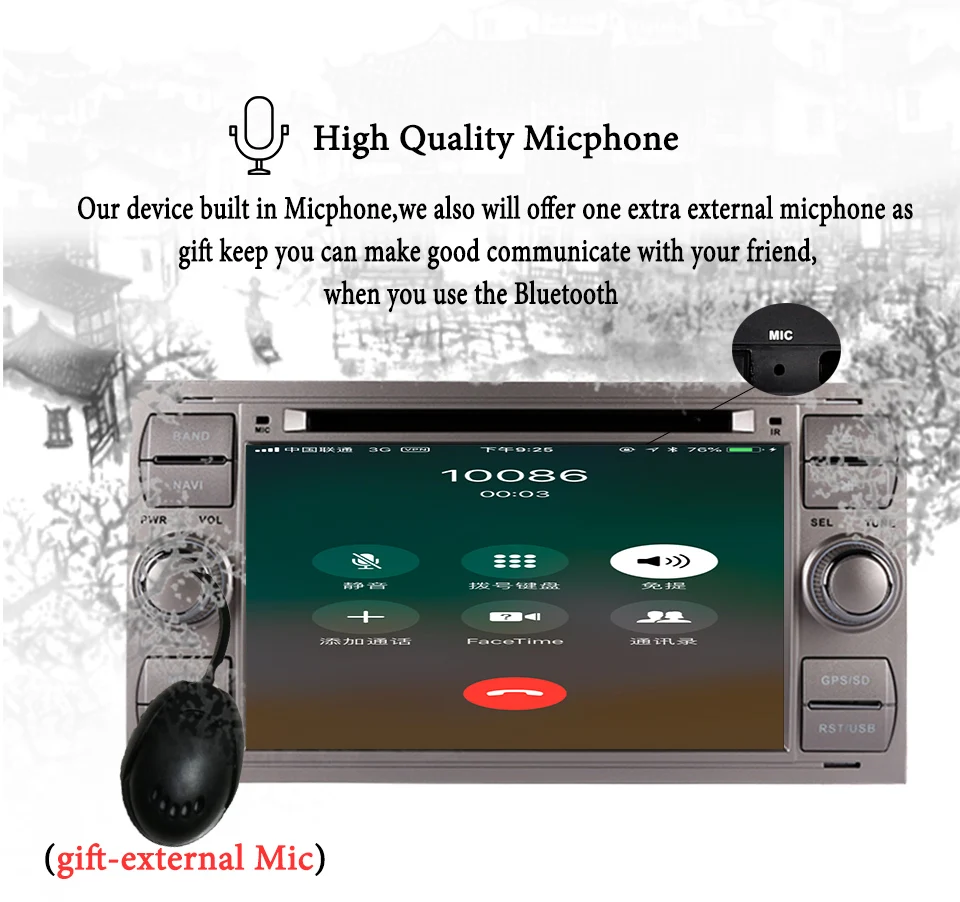 Автомобильный мультимедийный плеер Android 9 0 GPS Авторадио 2 Din для