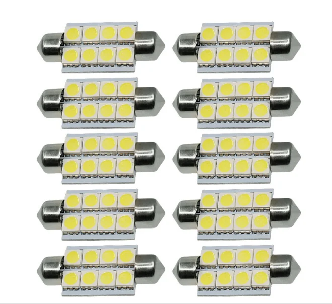 Safego 1 шт. c5w 42 мм 41 8 SMD 5050 Светодиодная лампа Гирлянда для автомобильного номерного