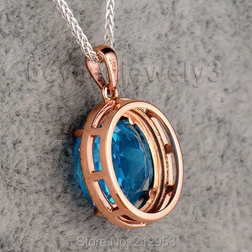 Новый Винтажный Овальный Кулон из розового золота 14Kt 10х12 мм с натуральным темным