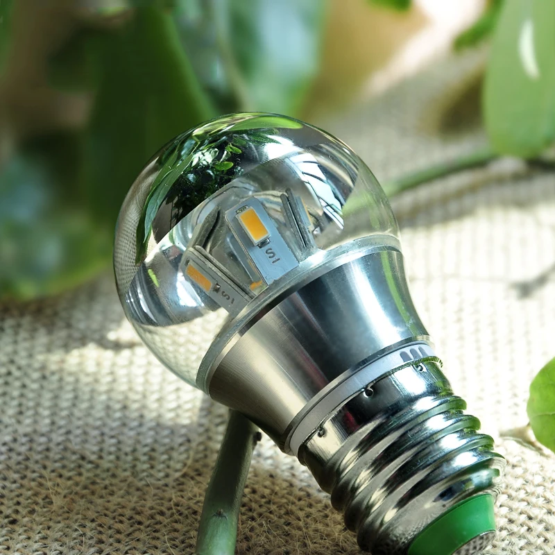DONWEI Светодиодная лампа E27 E14 5 Вт 7 энергосберегающая полупосеребренная