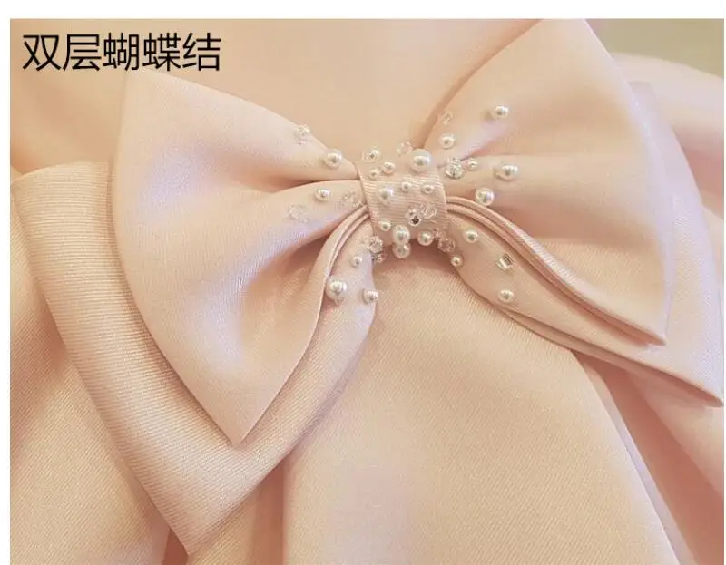 Baby Girl Dresses For Party And Wedding Beaded Bow Princess Girls Tulle Baptism Christening 1st Birthday Ball Gown | Детская одежда и