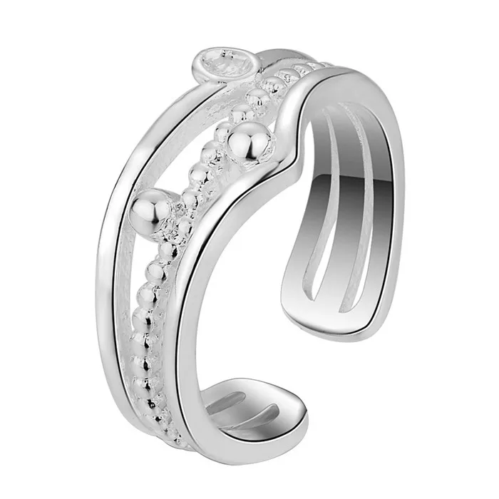 2017 продвижение продажа горячей посеребренные палец кольцо девушки женщин