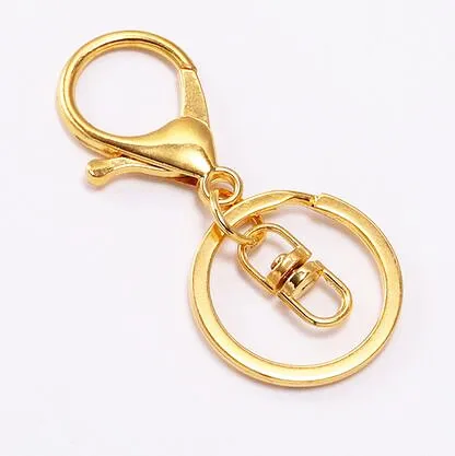 New NEW! 5pcs/lot 8 Colors Plated Keychain Key Ring Long 70 mm Lobster Clasp Hook Split Keyring Findings for | Украшения и