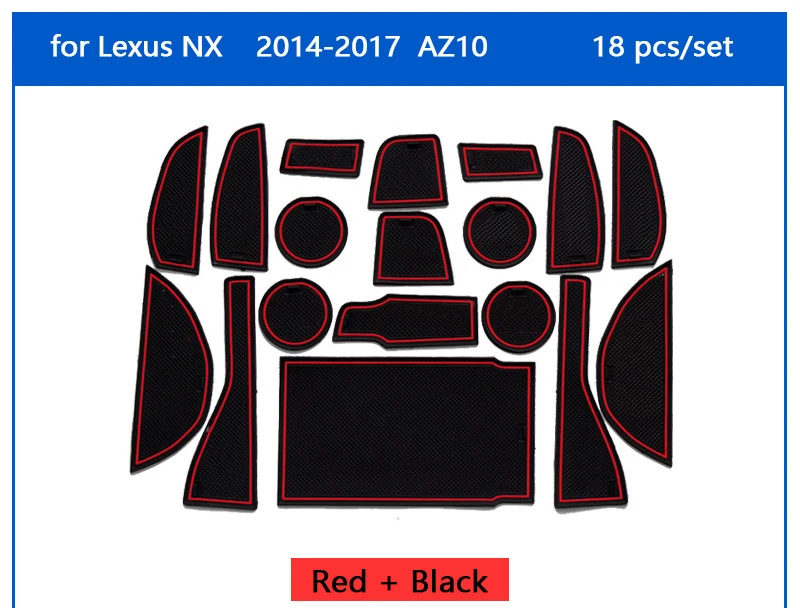 Для Lexus NX 2015 2016 2017 Противоскользящий резиновый коврик для двери 18 шт. AZ10 NX200 NX200t NX300h