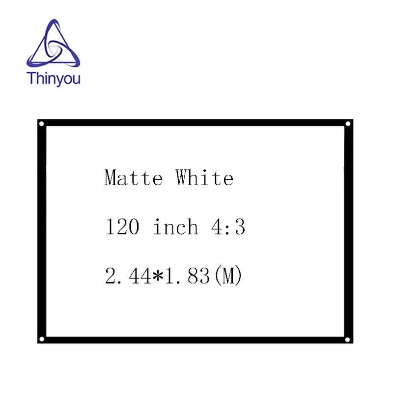 Thinyou 120 дюймов 4:3 настенный проекционный экран проектор занавеска для слайдов